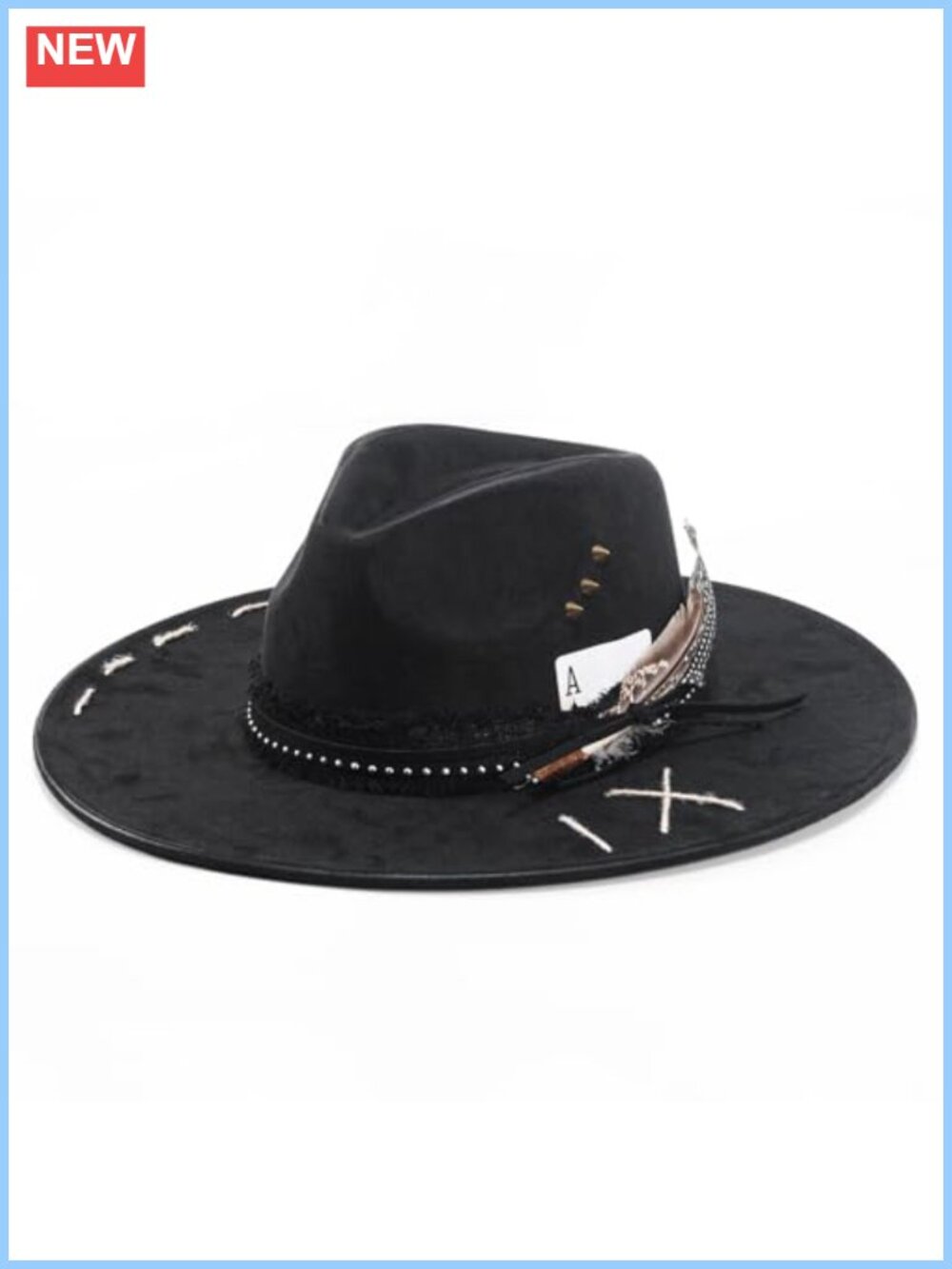 Wide Brim Fedora Hat Felt Panama Dress Up Hat
